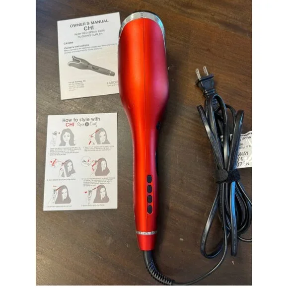 CHI 1 Inch Spin N Curl - Ruby Red CA2288